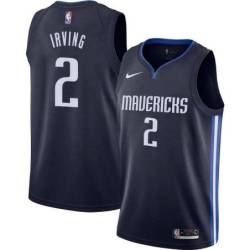 Navy Mavericks #2 Kyrie Irving Twill Basketball Jersey