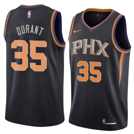 Black Suns #35 Kevin Durant Twill Basketball Jersey