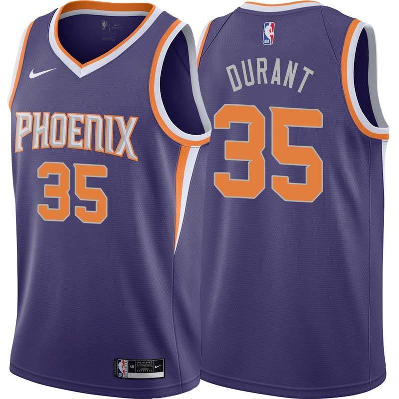 Purple Suns #35 Kevin Durant Twill Basketball Jersey