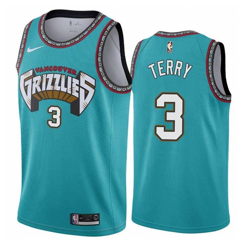 Green_Throwback Grizzlies #3 Tyrell Terry Jersey
