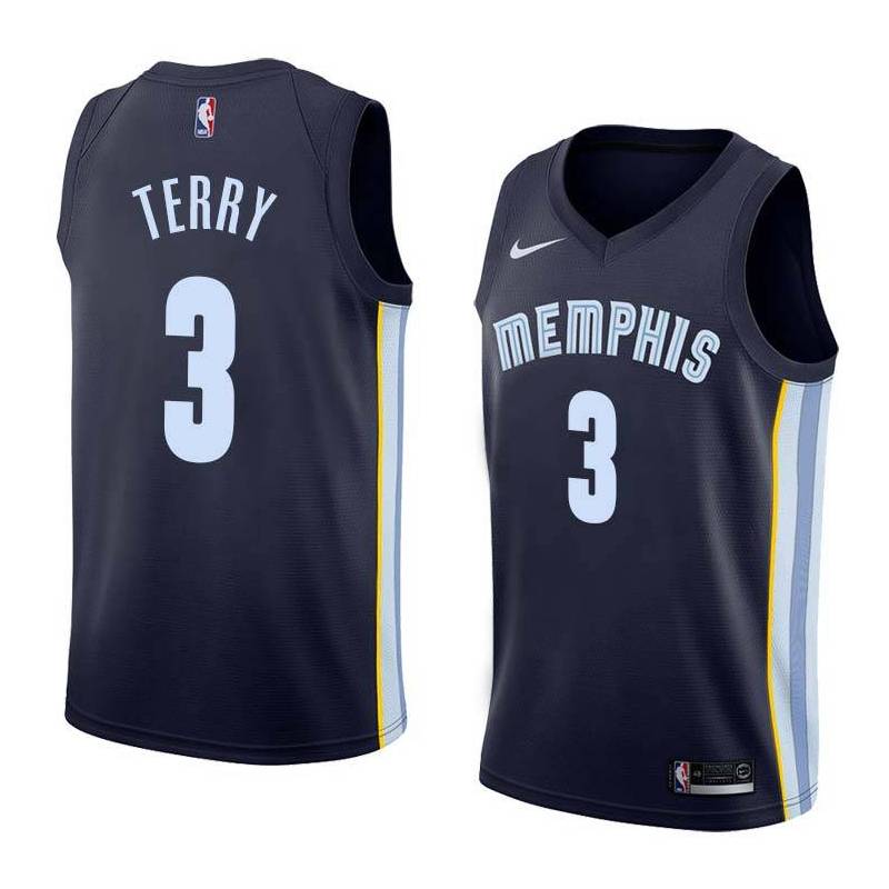 Navy Grizzlies #3 Tyrell Terry Jersey