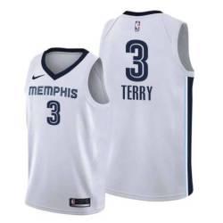White Grizzlies #3 Tyrell Terry Jersey