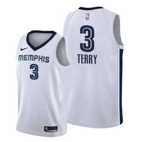 White Grizzlies #3 Tyrell Terry Jersey