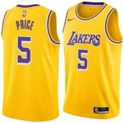 Gold Jim Price Twill Basketball Jersey -Lakers #5 Price Twill Jerseys, FREE SHIPPING