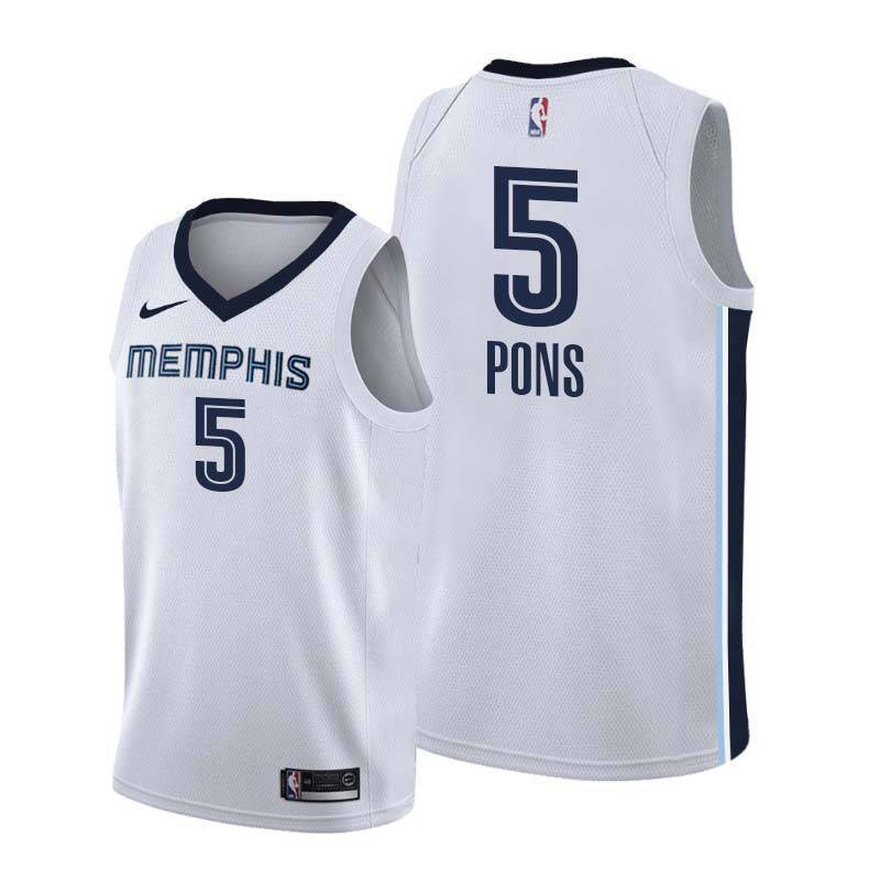 White Grizzlies #5 Yves Pons Jersey