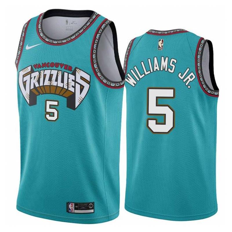 Green_Throwback Grizzlies #5 Vince Williams Jr. Jersey