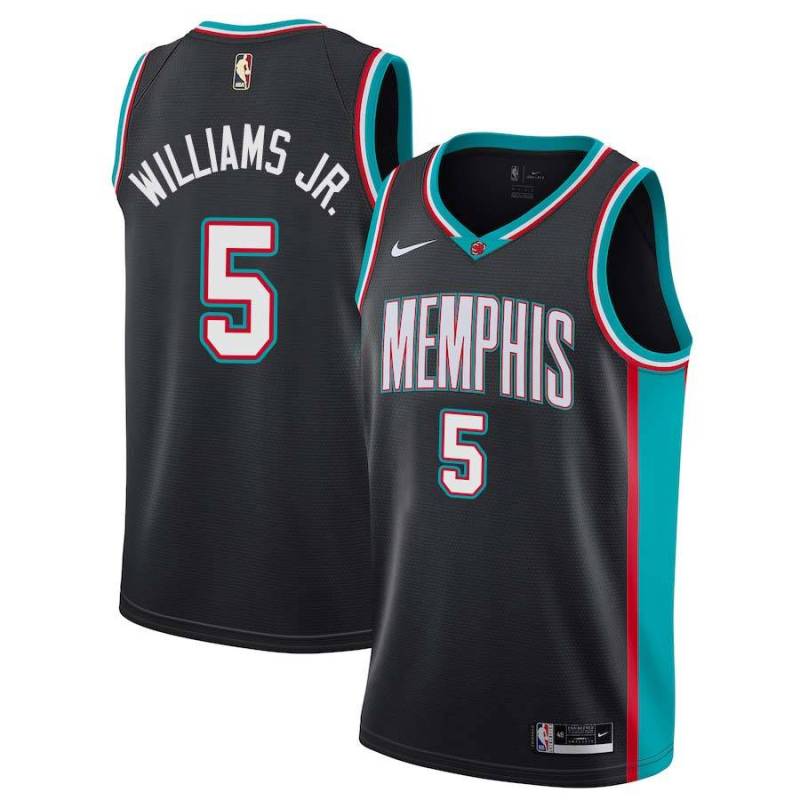 Black_Throwback Grizzlies #5 Vince Williams Jr. Jersey