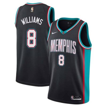 Black_Throwback Grizzlies #8 Ziaire Williams Jersey