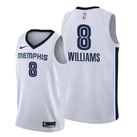 White Grizzlies #8 Ziaire Williams Jersey