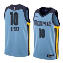 Beale_Street_Blue Grizzlies #10 Jon Teske Jersey