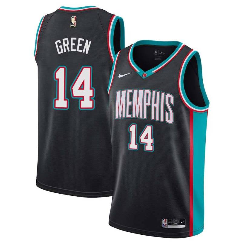 Black_Throwback Grizzlies #14 Danny Green Jersey