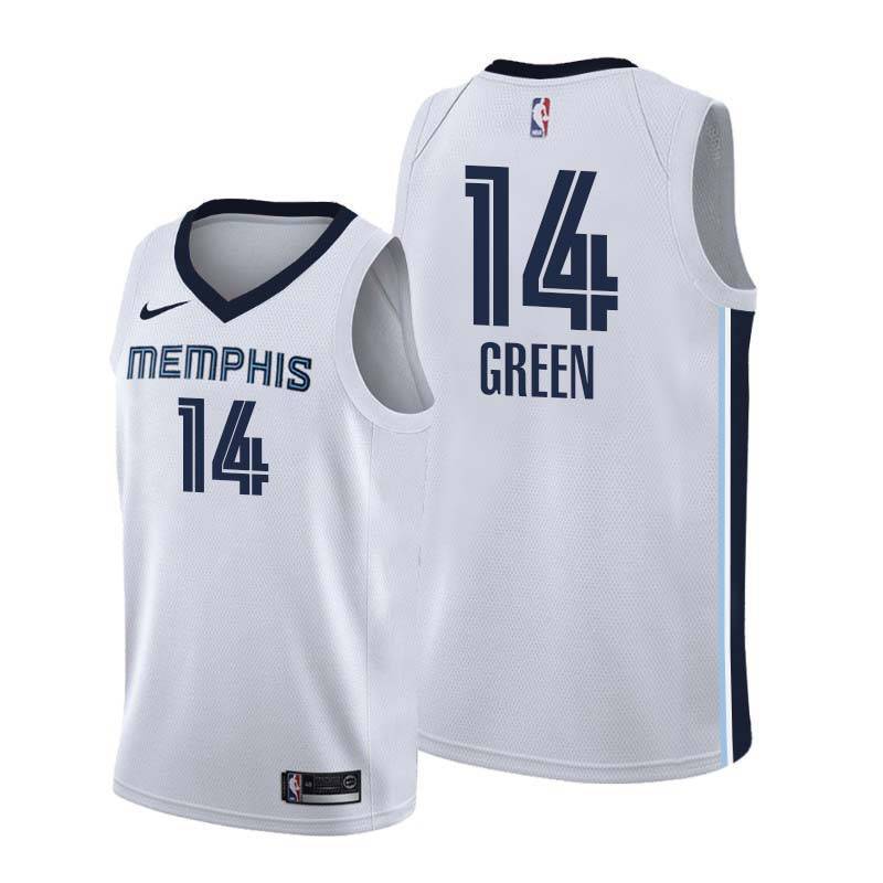 White Grizzlies #14 Danny Green Jersey