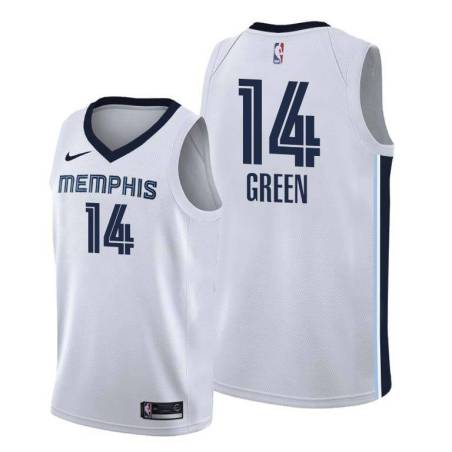 White Grizzlies #14 Danny Green Jersey