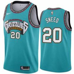 Green_Throwback Grizzlies #20 Xavier Sneed Jersey