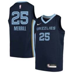 Navy2 Grizzlies #25 Sam Merrill Jersey