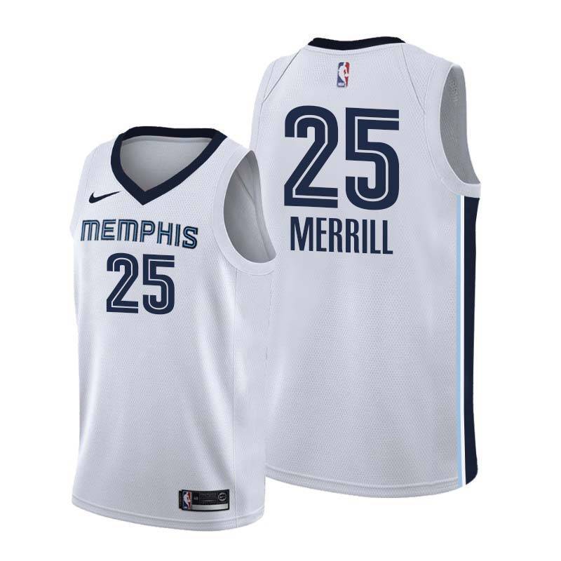 White Grizzlies #25 Sam Merrill Jersey