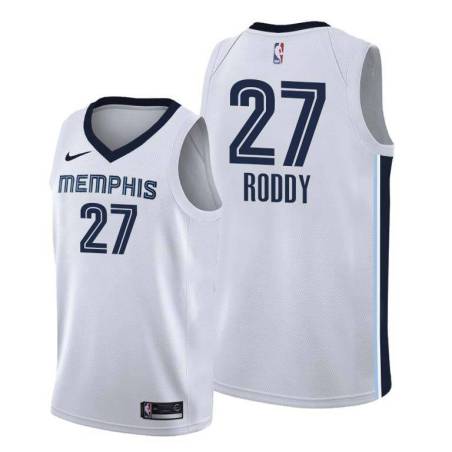 White Grizzlies #27 David Roddy Jersey