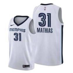 White Grizzlies #31 Dakota Mathias Jersey