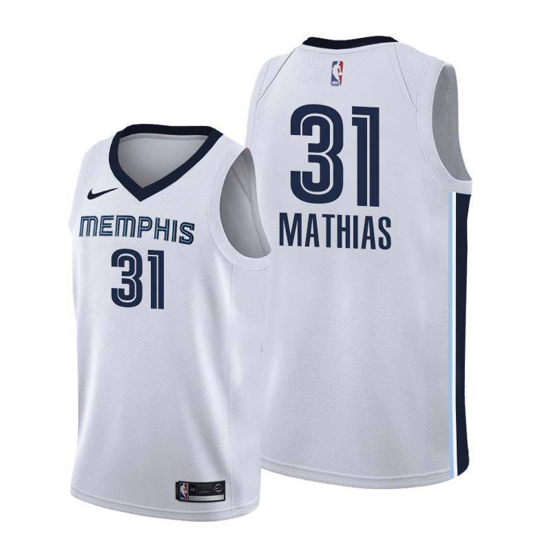 White Grizzlies #31 Dakota Mathias Jersey
