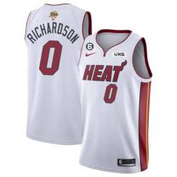 White Heat #0 Josh Richardson 2023 Finals Jersey with 6 Patch and UKG Sponsor Patch