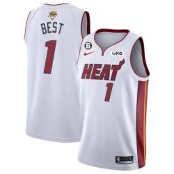 White Heat #1 Travis Best 2023 Finals Jersey with 6 Patch and UKG Sponsor Patch