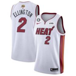 White Heat #2 Wayne Ellington 2023 Finals Jersey with 6 Patch and UKG Sponsor Patch