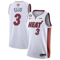 White Heat #3 LaPhonso Ellis 2023 Finals Jersey with 6 Patch and UKG Sponsor Patch