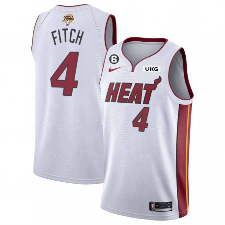 White Heat #4 Gerald Fitch 2023 Finals Jersey with 6 Patch and UKG Sponsor Patch