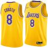 Gold Doug Christie Twill Basketball Jersey -Lakers #8 Christie Twill Jerseys, FREE SHIPPING