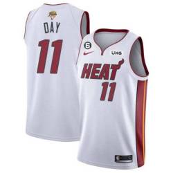 White Heat #11 Todd Day 2023 Finals Jersey with 6 Patch and UKG Sponsor Patch