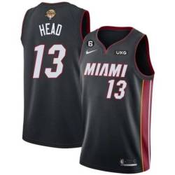 Black Heat #13 Luther Head 2023 Finals Jersey with 6 Patch and UKG Sponsor Patch