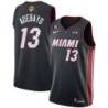 Black Heat #13 Bam Adebayo 2023 Finals Jersey with 6 Patch and UKG Sponsor Patch