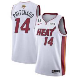 White Heat #14 Kevin Pritchard 2023 Finals Jersey with 6 Patch and UKG Sponsor Patch