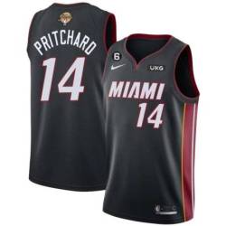 Black Heat #14 Kevin Pritchard 2023 Finals Jersey with 6 Patch and UKG Sponsor Patch