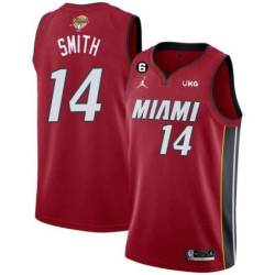 Red Heat #14 Tony Smith 2023 Finals Jersey with 6 Patch and UKG Sponsor Patch