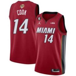 Red Heat #14 Daequan Cook 2023 Finals Jersey with 6 Patch and UKG Sponsor Patch