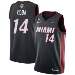 Black Heat #14 Daequan Cook 2023 Finals Jersey with 6 Patch and UKG Sponsor Patch