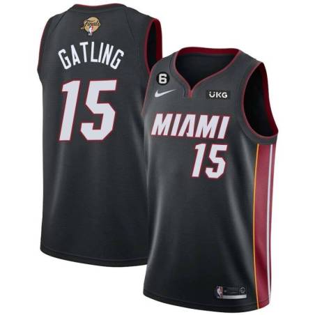 Black Heat #15 Chris Gatling 2023 Finals Jersey with 6 Patch and UKG Sponsor Patch