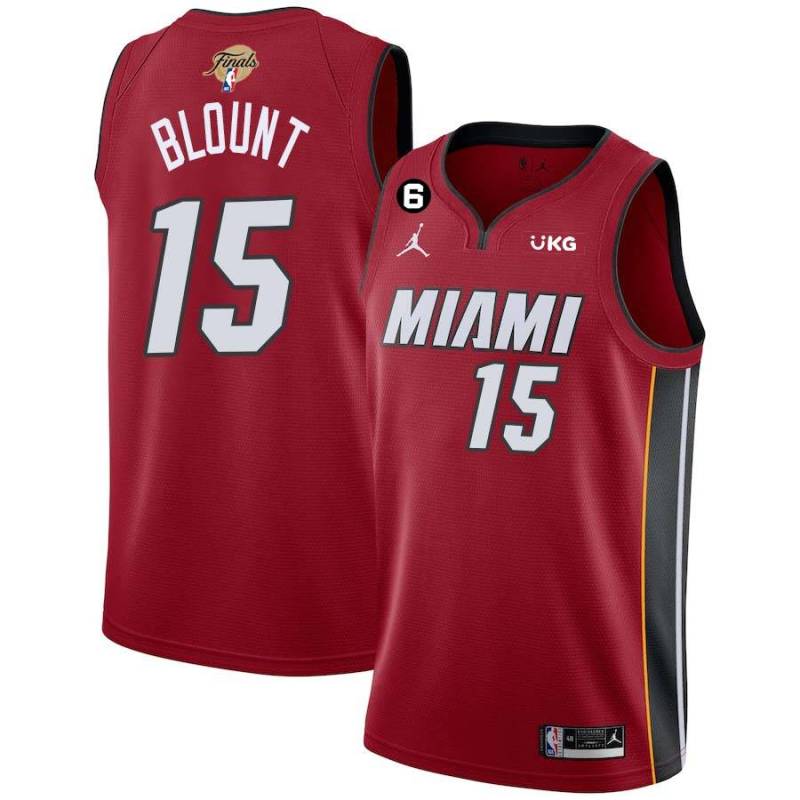 Red Heat #15 Mark Blount 2023 Finals Jersey with 6 Patch and UKG Sponsor Patch