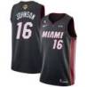 Black Heat #16 James Johnson 2023 Finals Jersey with 6 Patch and UKG Sponsor Patch