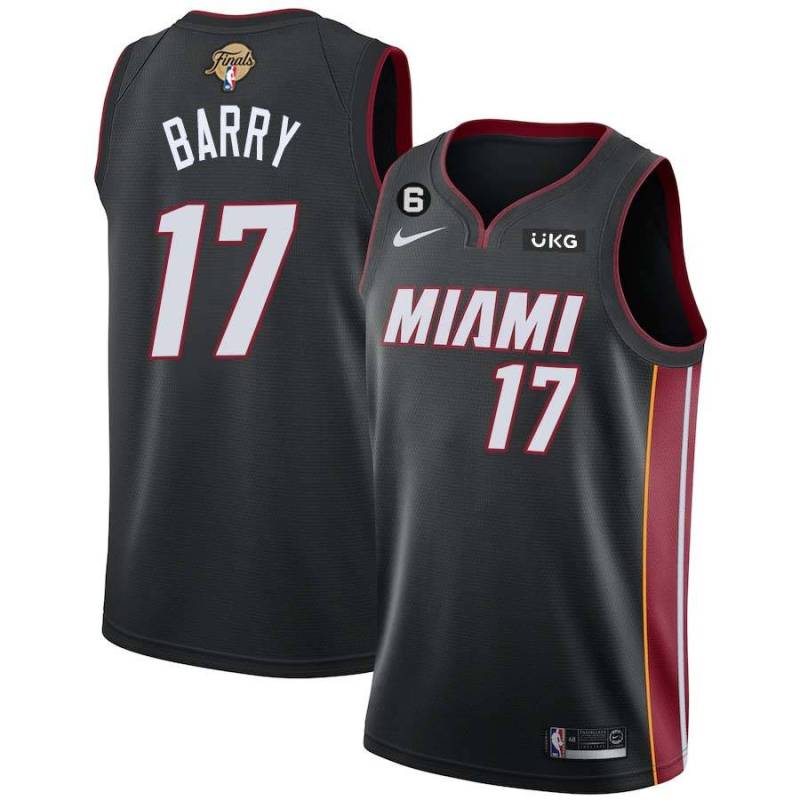 Black Heat #17 Brent Barry 2023 Finals Jersey with 6 Patch and UKG Sponsor Patch