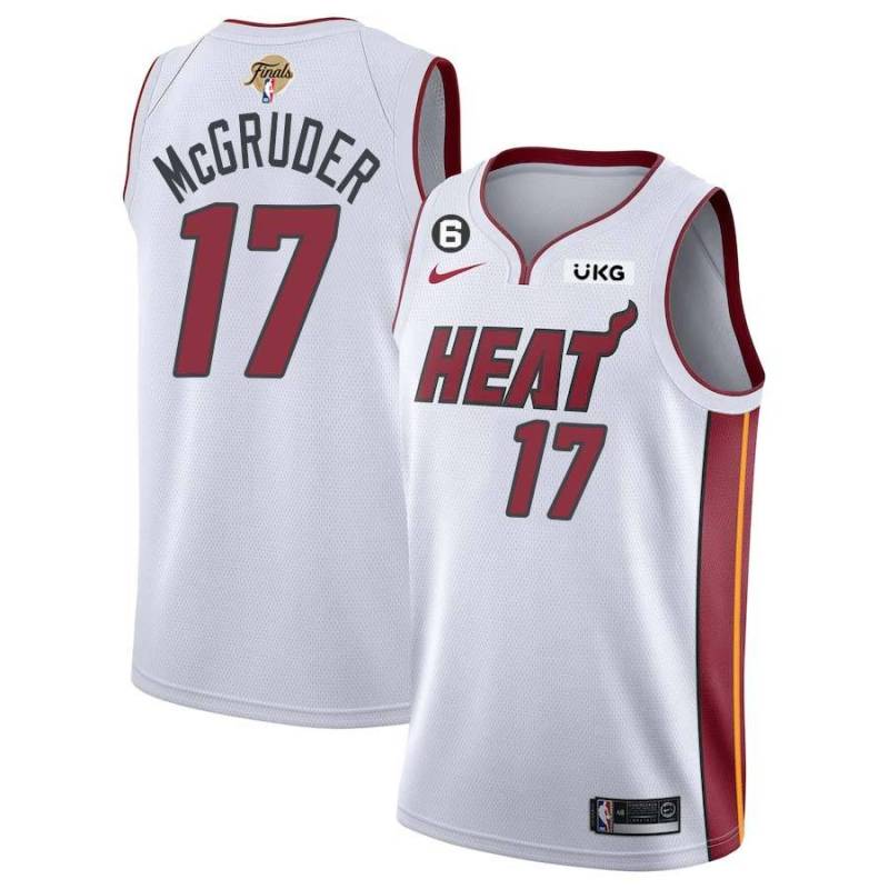 White Heat #17 Rodney McGruder 2023 Finals Jersey with 6 Patch and UKG Sponsor Patch