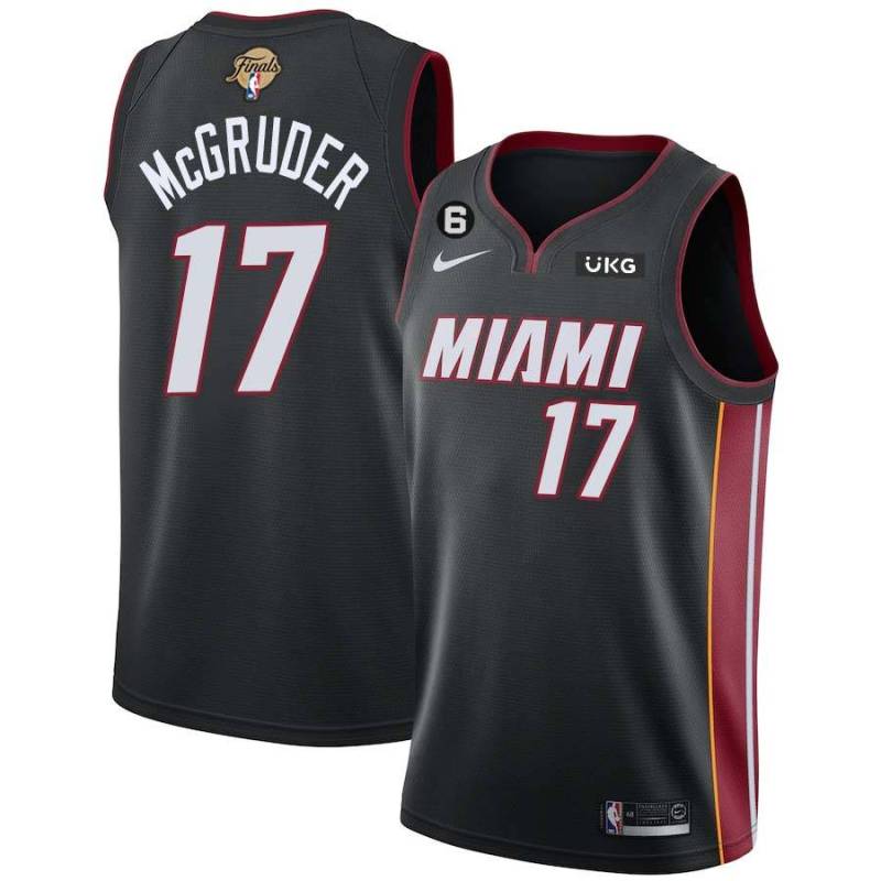 Black Heat #17 Rodney McGruder 2023 Finals Jersey with 6 Patch and UKG Sponsor Patch