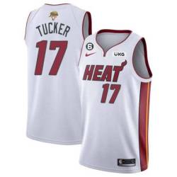 White Heat #17 P.J. Tucker 2023 Finals Jersey with 6 Patch and UKG Sponsor Patch