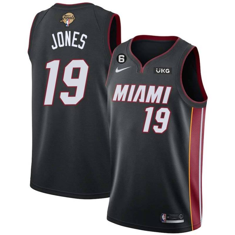 Black Heat #19 Damon Jones 2023 Finals Jersey with 6 Patch and UKG Sponsor Patch