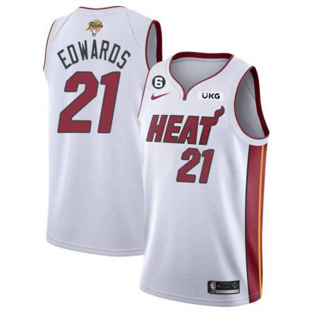 White Heat #21 Kevin Edwards 2023 Finals Jersey with 6 Patch and UKG Sponsor Patch