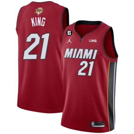 Red Heat #21 Stacey King 2023 Finals Jersey with 6 Patch and UKG Sponsor Patch