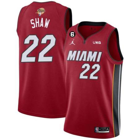 Red Heat #22 Brian Shaw 2023 Finals Jersey with 6 Patch and UKG Sponsor Patch