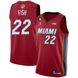 Red Heat #22 Matt Fish 2023 Finals Jersey with 6 Patch and UKG Sponsor Patch