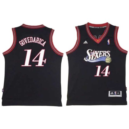 Black Throwback Bato Govedarica Twill Basketball Jersey -76ers #14 Govedarica Twill Jerseys, FREE SHIPPING